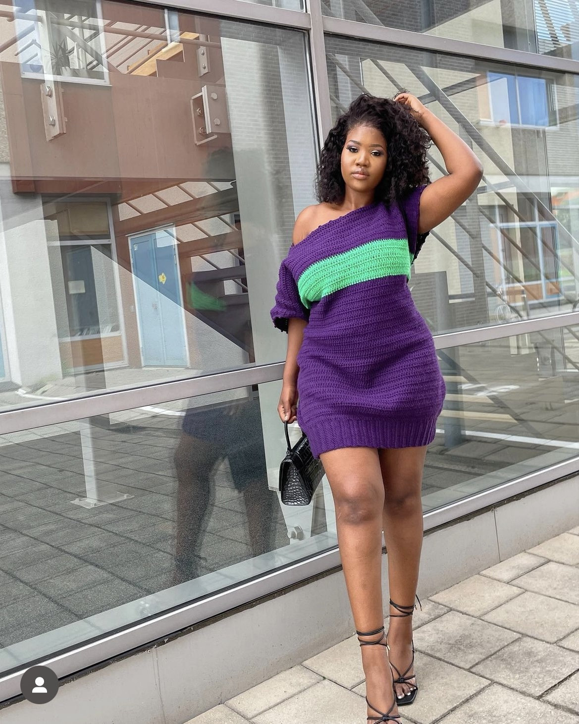 Off-shoulder Oversized Crochet Dress Pattern