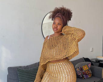 Crochet mesh set pattern