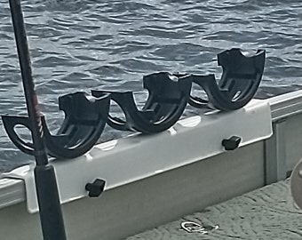 Pontoon boat rod holder 