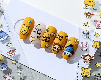 5D Nail Decals, Character Decal, Theme Nail Stickers, Honey Bear Nail Decals (21)