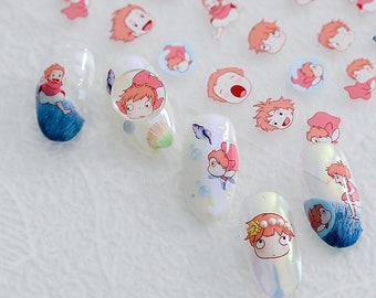 5D Anime  Character Nail Decal, Cartoon Theme Nail Decals, Embossed Nail Stickers, DIY Nails (339)