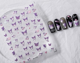 5D Animation Nail Decal, Cartoon Nail Decals, Embossed Nail Stickers, DIY Nails (289）