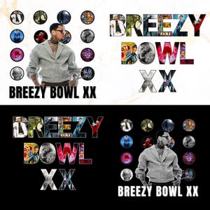Breezy Bowl XX Tour 2025 T-Shirt | Chris Brown PNG Design | Concert Tee | Breezy Bowl Digital Download |  Chris Brown USA Concert Tour