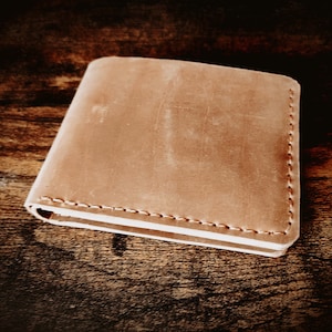Portefeuille fait main en cuir véritable Crazy Horse