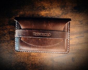 Handmade Genuine Buffalo Leather CardHolder Flap Style