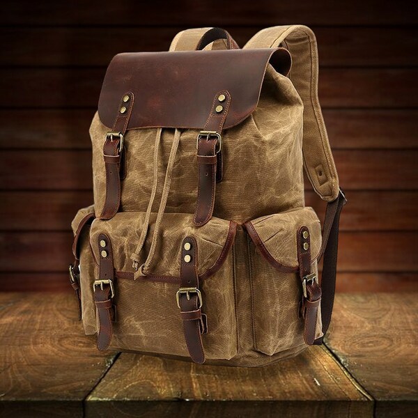 Basic Canvas Rucksack Canvas Rucksack - Etsy