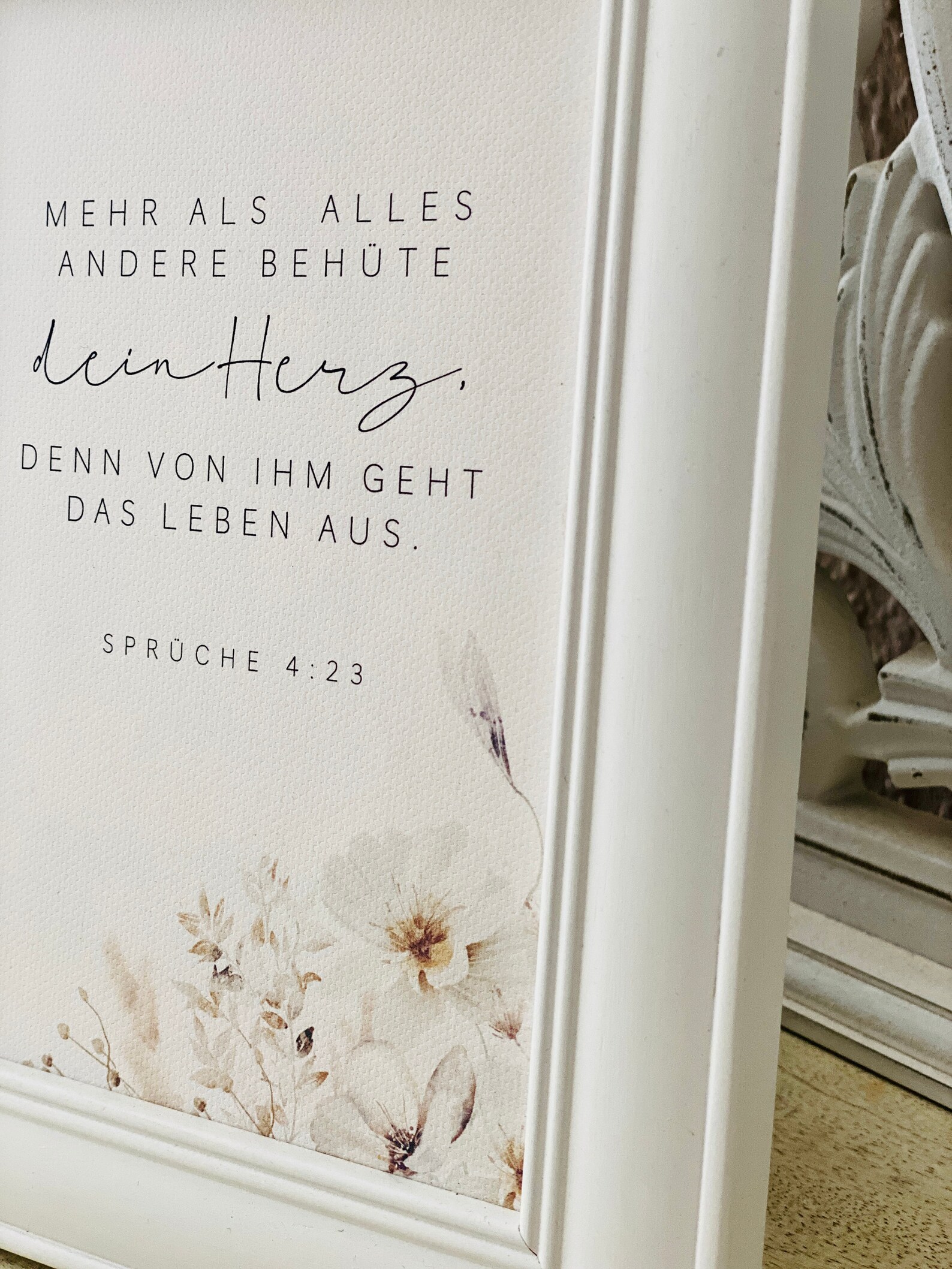 Poster mit Bibelvers Mehr als alles andere hüte dein Herz Sprüche 4,23