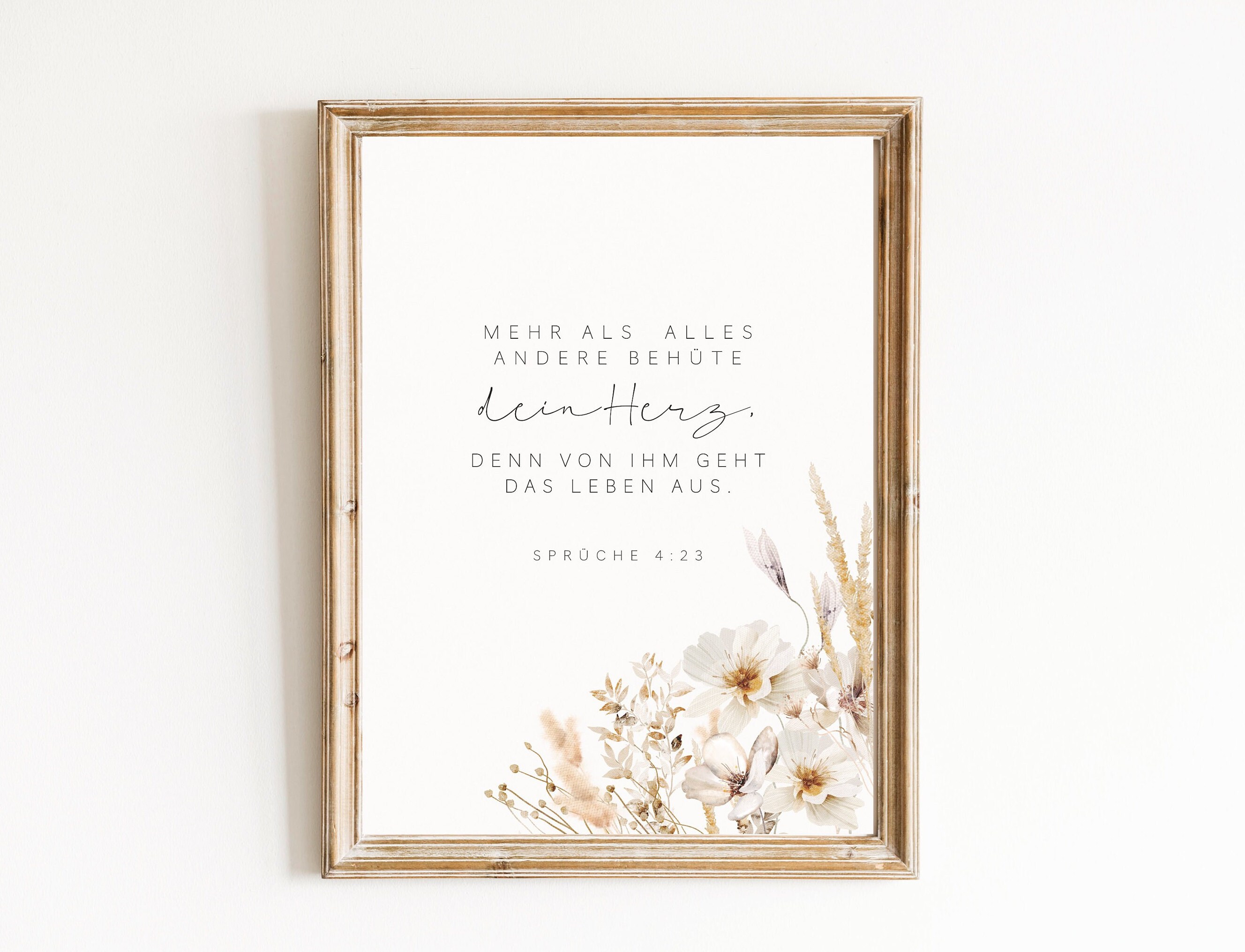 Poster Mit Bibelvers | Mehr Als Alles Andere Hüte Dein Herz | Sprüche 4,23  - Etsy Finland, image size:2656x2032