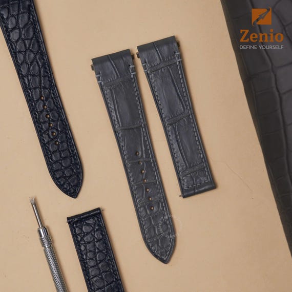 Grey Alligator Strap Quickswitch for New Cartier Santos Etsy