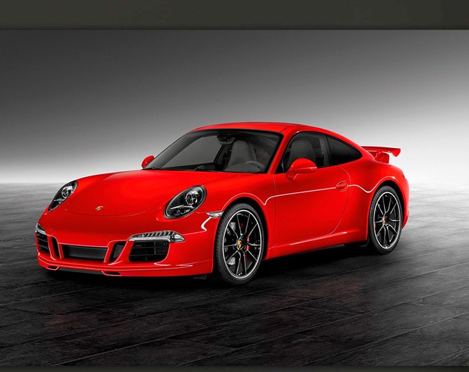 Red Porsche Garage Wall Art Car Canvas Large Print, Extra Large porsche 911 poster canvas print, super car porsche to HANG Canvas