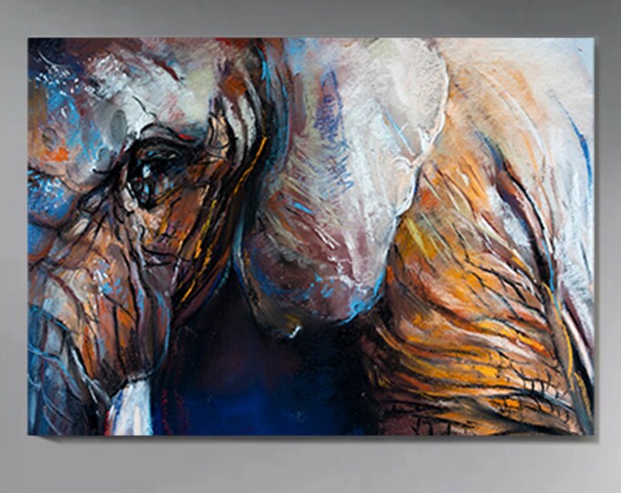 Modern Print Graffiti Art Abstract Elephant Canvas Painting Street Colorful Animals Picture for Home Wall Decoration