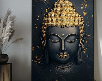 Framed Buddha Canvas Art: Zen Asian Wall Decor