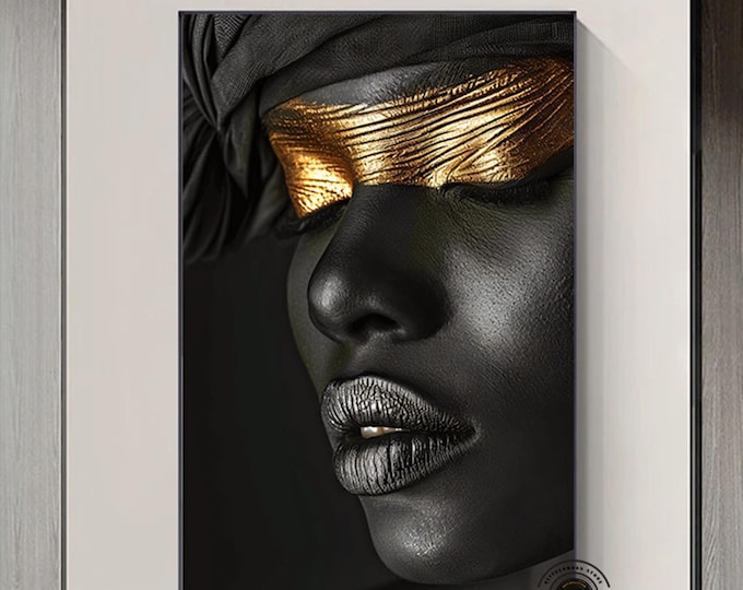 African Women Portrait, African American Culture, African Tribe Wall Art, African Culture Wall Decor, Oil Painting, Modern Home Decor, Art