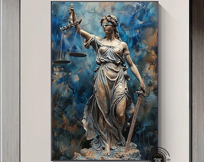 Scales of Justice Canvas Art, Lawyer Office Wall Decor, Print Wall Art, Gift For Lawyer, Lawyer Gifts, Balance of justice Painting On Canvas