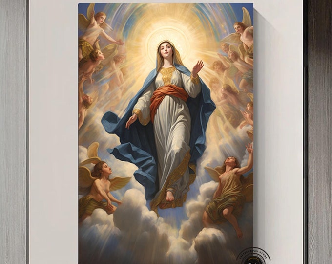The Virgin Of Guadalupe Canvas Art, Catholic Room Decor, Framed Wall Art, Religious Gift, Ready to Hang, Religious Artwork, Gift Idea