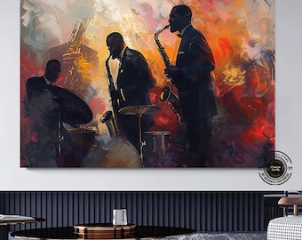 Jazz Musician Canvas Print: Abstract African Wall Art