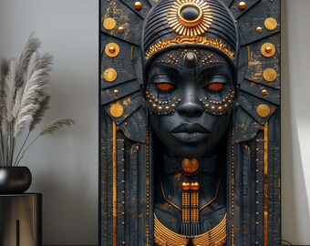Nefertiti Canvas Painting: Ancient Egyptian Queen Wall Art