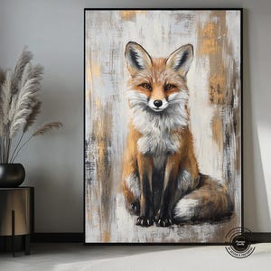 Wildlife Fox Wall Art Print Canvas Print Room Decor Home Accent Wildlife Print Bedroom Art Nursery Design Woodland Room Fox Decor Gift Idea