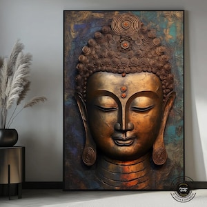Framed Buddha Canvas Art: Zen Asian Wall Decor