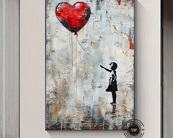 Banksy Balloon Girl Canvas Print: Pop Art Graffiti Wall Decor