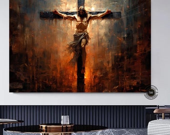 Jesus Canvas Print: Christian Wall Art, Bible Verse Panel