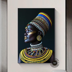 African Woman Canvas Wall Art: Ethnic Home Decor