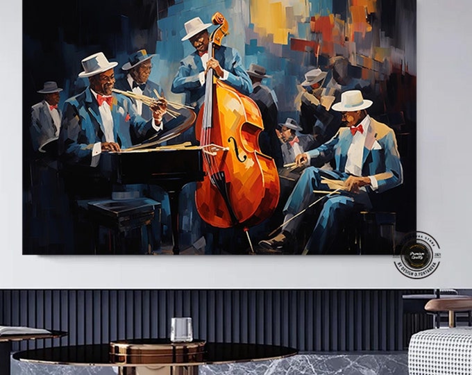 Jazz Wall Art, Musician Prints, African Wall Art Prints, Abstract Modern Wall Art Prints, Jazz Prints, Large Abstract Art Print