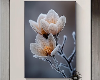 Floral Canvas Print: Modern Magnolia Wall Art