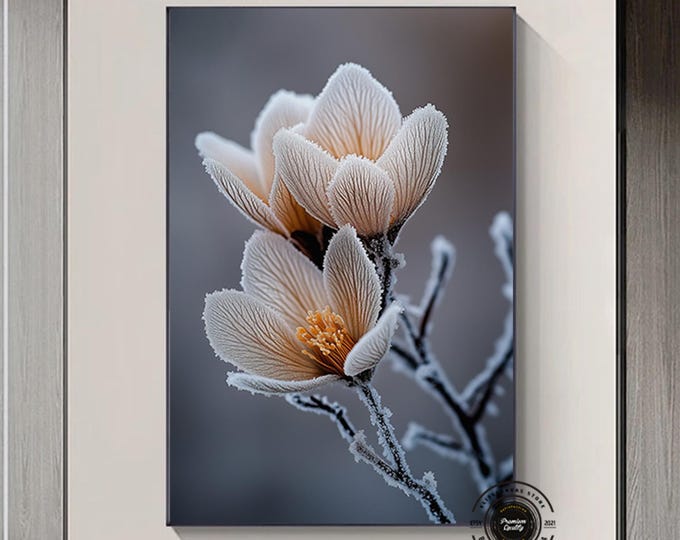 Modern Floral Wall Art, Gift Ideas for Wall Hanging, Floral Wall Decor, Canvas Print, Stylish Wall Decor, Art Decor, Exclusive Decor
