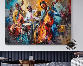 Jazz Wall Art: Abstract Musician Canvas Print