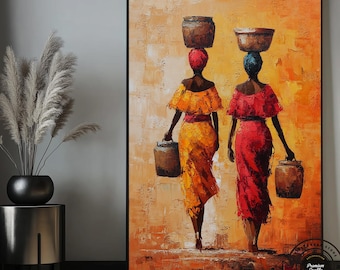 African Woman Canvas Wall Art: Abstract Culture Decor