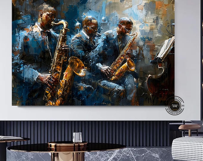 Jazz Wall Art, Musician Prints, African Wall Art Prints, Abstract Modern Wall Art Prints, Jazz Prints, Large Abstract Art Print