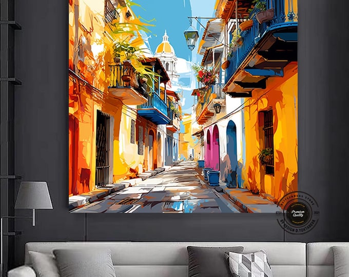 Colombian Wall Art | Cartagena & Bogota | Canvas Prints | Colombian Home Decor | Latino Art | Gift for Her | Room Decor
