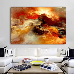 Weiß-goldene Abstrakte Leinwandkunst – Modernes XXL-Bild Für Wohnzimmer & Büro | 76x112 Cm