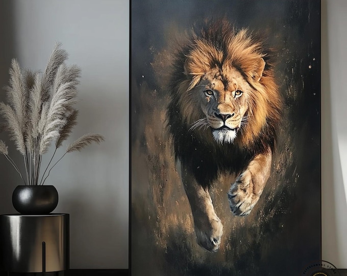 Lion Colorful Abstract Framed Poster, Lion Wall Art, Lion, Lion Print, Colorful Wall Art, Abstract Art, Colorful, Home Decor, Lion Painting