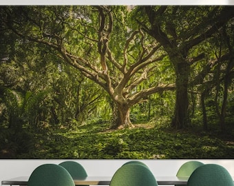 Forest Canvas Wall Art: Handmade Tree Landscape Decor