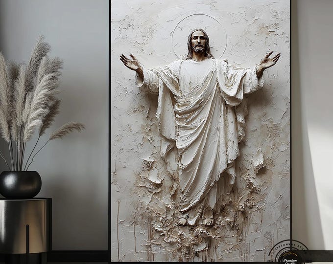 Christ Wall Art Canvas – Elegant Religious Home Decor