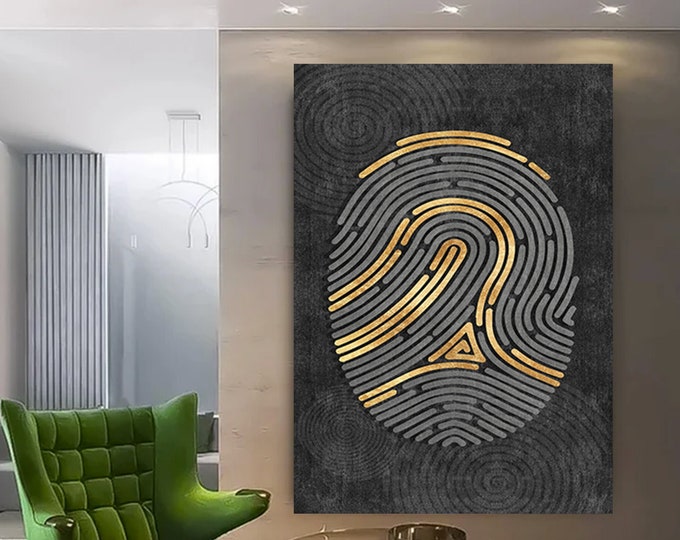 Wall Art Canvas Painting Fingerprint Poster Home Decoration Pictures Modern Living Room Bedroom artwork