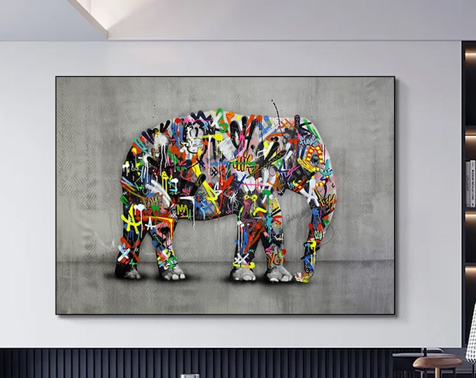 Banksy Canvas Decors, Banksy Canvas, Street Wall Art, Graffiti Painting, Banksy Graffiti Art, Canvas Print,Framed Canvas