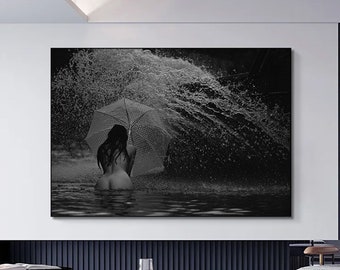 Erotic Nude Canvas, Sensual Art Print, Erotic Nudity Wall Art, Sexy Body Decor,Sexy Wall Print,Nude Woman,