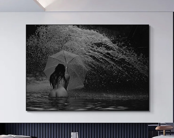 Erotic Nude Canvas, Sensual Art Print, Erotic Nudity Wall Art, Sexy Body Decor,Sexy Wall Print,Nude Woman,