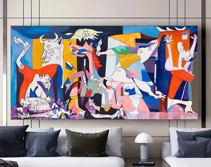 Guernica Canvas, Pablo Picasso Guernica Painting Print, Guernica Wall Art, Pablo Picasso Print, Pablo Picasso la Guernica Canvas