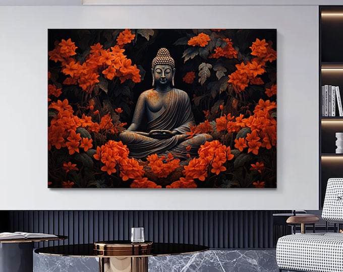Buddha Canvas, Print, Wall Art Canvas Design, Ready To Hang Decoration, Buddha Print Wall Art,Asian Wall Art,Buddha Wall Art,Buddha Poster,