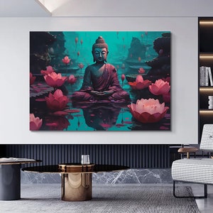 Buddha Canvas, Print, Wall Art Canvas Design, Ready To Hang Decoration, Buddha Print Wall Art,Asian Wall Art,Buddha Wall Art,Buddha Poster,