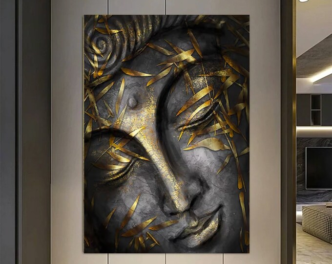 Buddha Canvas, Asian Wall Art, Buddha Wall Art, Meditation Canvas, Buddha Poster, Buddhist Print, Meditation Wall Art, Large Poster Print