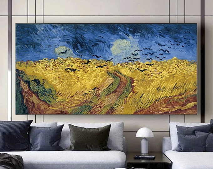 Wheatfield With Crows by Vincent Van Gogh Canvas Print, Vincent van Gogh Wheatfield with Crows Canvas, Wheatfield with Crows