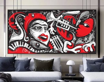 Jazz music print Saxophone art Jazz club decor Music room wall art Jazz home decor Jazz poster