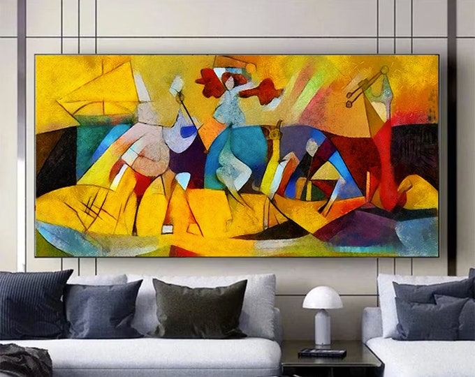 Abstract Picasso Print on Canvas - Incredible Colours!