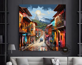 Cartagena & Bogota Canvas Print: Colombian Home Decor