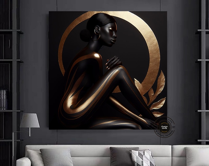 African Woman Nude Art Black Erotic Art Hot nudes Bedroom Decor Black Love Art Sexy body nude girl Black Women Nude Canvas naked woman art